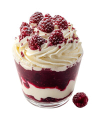 Delicious raspberry dessert recipe kitchen food home isolated on transparent background