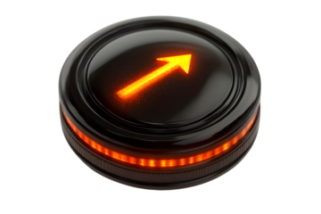 Illuminated Arrow Button Modern Glowing Design for Navigation and Directional Guidance in Use