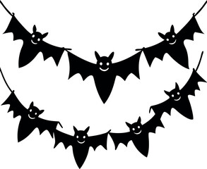 Halloween Garland With Bats