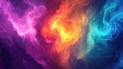 Fototapeta premium Abstract Colorful Flowing Clouds