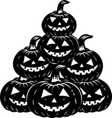 Obraz premium Stack Of Halloween Pumpkins