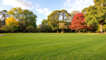 Obraz premium Lush parkland, autumnal colors