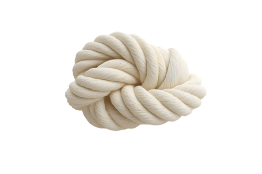 Intricate White Rope Knot on Black Background  Ideal for Design Texture and Conceptual Artwo