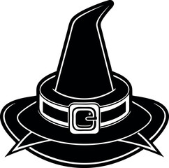 Witch Hat With Ribbon And Buckle