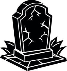 Broken Gravestone Vector