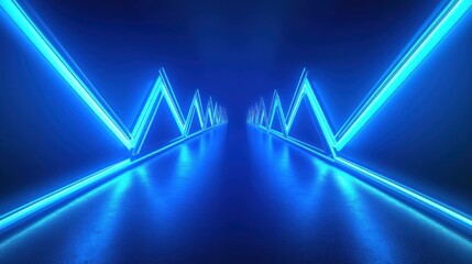 Fototapeta premium Neon Triangle Tunnel (1)