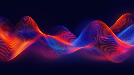 Obraz premium Abstract glowing waves of light
