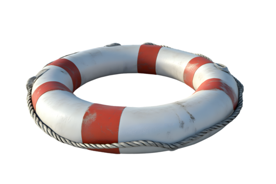 Lifebuoy Ring with Red and White Stripes Safety Equipment for Water Activities Nautical Rescu
