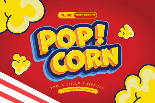 Popcorn Vector Text Effect