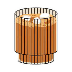 Cute Coffee Cup with Latte Art. Collection of coffee drinks with variety latte art heart, leaf, bear, cat, Flower. Cafe Bar or Coffee House Graphics. Vector Illustration, Icons. Isolated