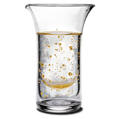 A glass jar of preserved peas is isolated on a transparent background.