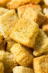 Homemade Dry Crunchy Croutons with Parmesan