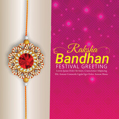 Naklejka premium Indian festival happy raksha bandhan celebration background