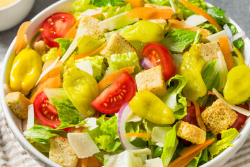 Healthy Homemade Italian Salad with Romaine