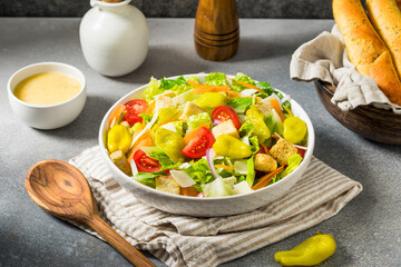 Healthy Homemade Italian Salad with Romaine