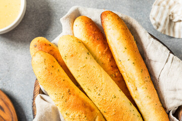 Homemade Italian Soft Garlic Breadsticks