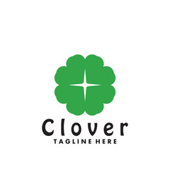 clover leaf green logo vector illustration design template