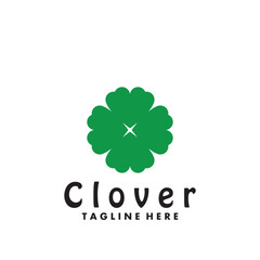Fototapeta premium clover leaf green logo vector illustration design template