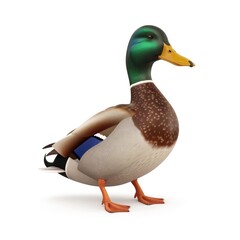 Obraz premium Detailed illustration of a mallard duck.