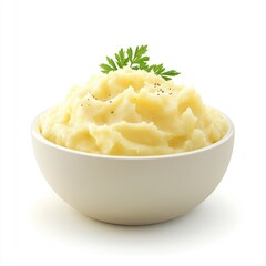 Creamy mashed potatoes in a small bowl.