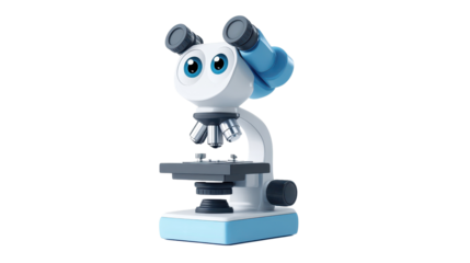 Microscope png isolated on white transparent background