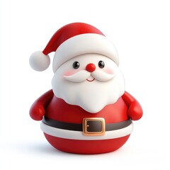 3D rendered, cheerful depiction of Santa Claus.