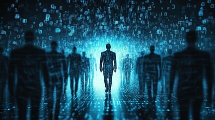 Human resources officer, recruitment personnel or business partners, and select employees, to work in the company. The concept of a team leader or a job evaluation center, Graphic icon with copy space