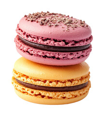 Delightful macarons bakery food treats isolated on transparent background