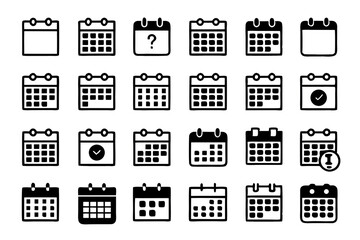 calendar icons set, set of calendars different icons of calendar 