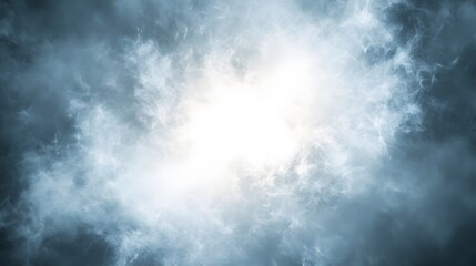 Abstract Light Blue Smoke Cloud Burst Background