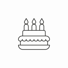 birthday cake icon sign vector