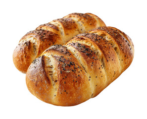 Baking fresh artisan bread loaves at home kitchen food cozy environment isolated on transparent...