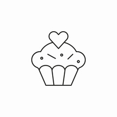 cupcake cake birthday icon sign vector