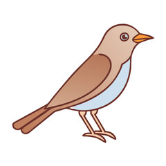 Illustration of a bird animal wildlife avian nature ornithology songbird small bird vector art