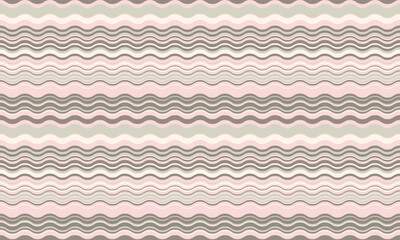 Seamless wavy stripes pattern in soft pink and gray tones. Elegant, calming design ideal for backgrounds, textiles, websites, and packaging.  Subtle texture adds visual interest.