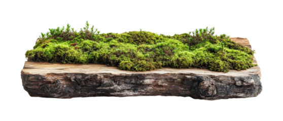 Exploring mossy wood plank nature scene decorative viewpoint isolated on transparent background