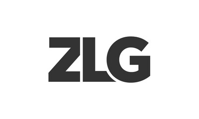 ZLG logo design template with strong and modern bold text. Initial based vector logotype featuring simple and minimal typography. Trendy company identity.