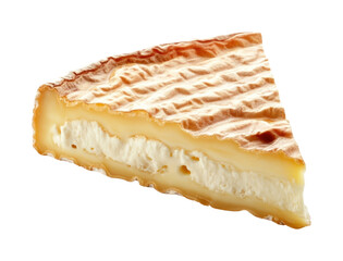 Delicious slice of creamy cheese gourmet kitchen food isolated on transparent background