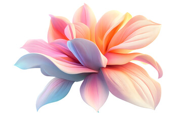 Fototapeta premium Vibrant Floral Artwork with Gradient Petals Ideal for Design and Decorative Projects