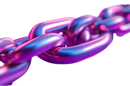 Vibrant Neon Chain Links Futuristic and Abstract Design for Creative Projects