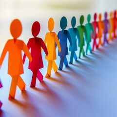 Obraz premium Shifting population dynamics and changing demographics are leading to the transformation of human group composition in society, creating a multicultural international tolerance celebration