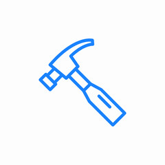 claw hammer icon sign vector
