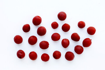 Umeboshi, Japanese pickled plums, Sour and salty taste.