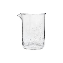 An empty glass jar isolated on a transparent background.