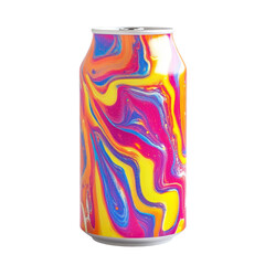 Fototapeta premium colourfull aluminum soda can isolated on white transparent background