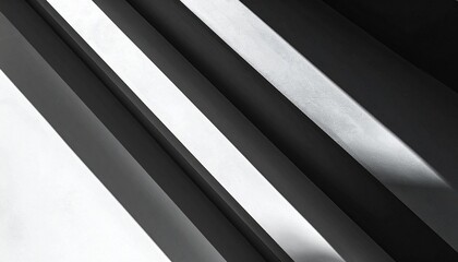 Obraz premium Modernist architectural geometric photo with extreme minimalist composition in black and white