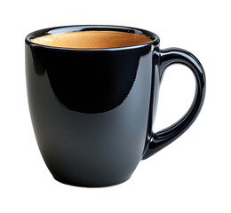 Enjoying a hot drink in a sleek black mug cozy home still life isolated on transparent background