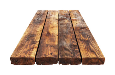 Constructing rustic wood planks workshop isolated on transparent background