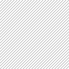 Obraz premium Diagonal thin black lines abstract on white background. Seamless surface pattern design with linear ornament. Angled straight stripes motif. Slanted pinstripe. Striped digital paper for print. Vector.