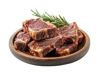 Grilling delicious beef ribs backyard barbecue food isolated on transparent background